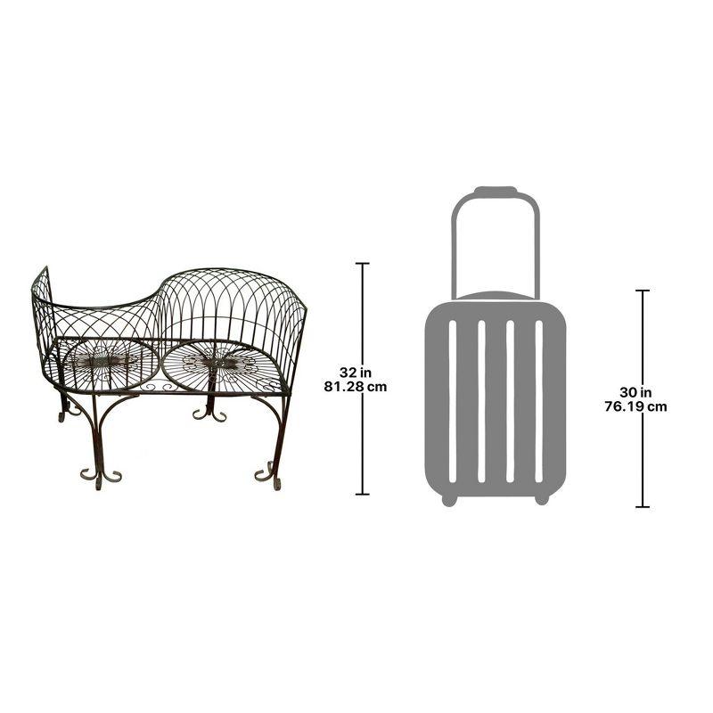 Design Toscano Tete a Tete Kissing Metal Garden Bench