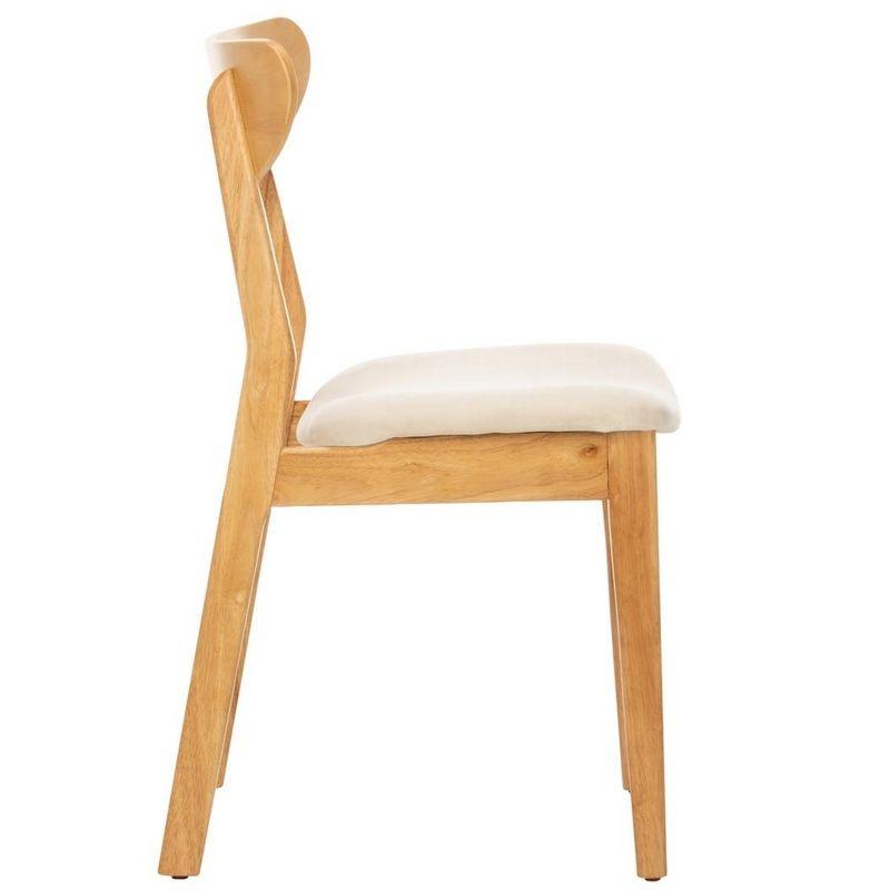 Lucca Retro Dining Chair (Set of 2) - DCH1001 - Natural/White - Safavieh