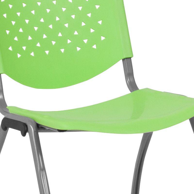 Flash Furniture Memphis 880 lb. Capacity Plastic Stack Chair with Powder Coated Frame