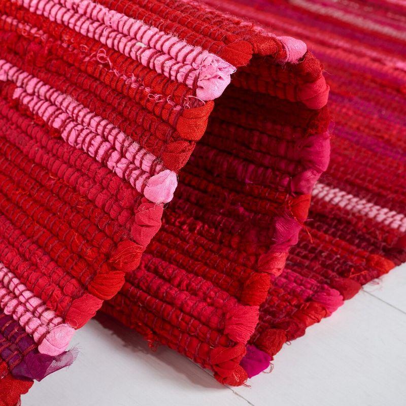 Rag Rug RAR130 Hand Woven Indoor Runner Rug - Red/Multi - 2'3"x6' - Safavieh.