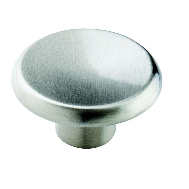 Allison Round Satin Nickel Cabinet Knob with Mounting Hardware