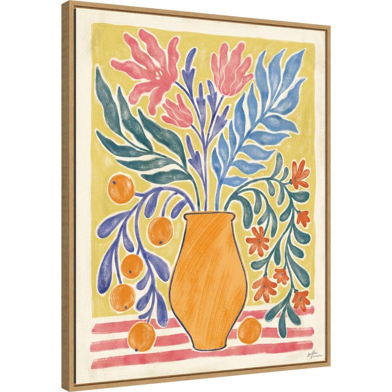 23" x 28" Cyprus and Orange Still Life V by Janelle Penner - Amanti Art: Harvest Botanical Framed Canvas