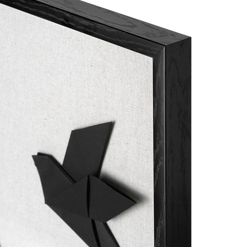 American Art Decor Silhouettes in Flight Paper and Linen Wall Art