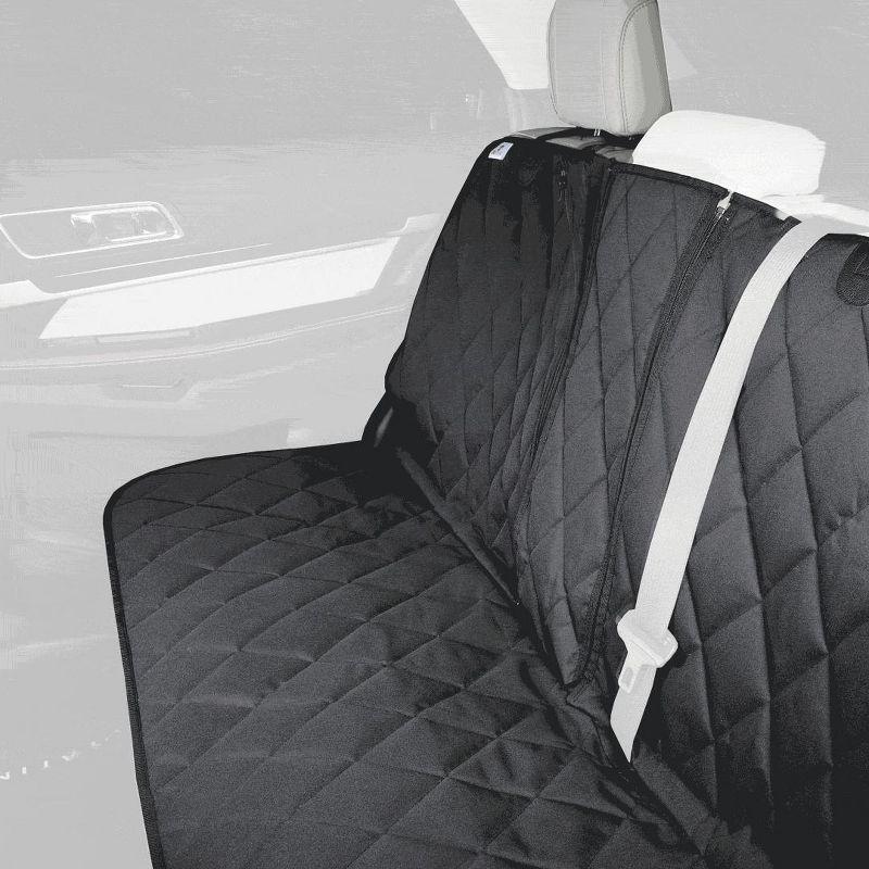 4Knines Rear Seat Cover for Fold Down Seats with Hammock Regular Black