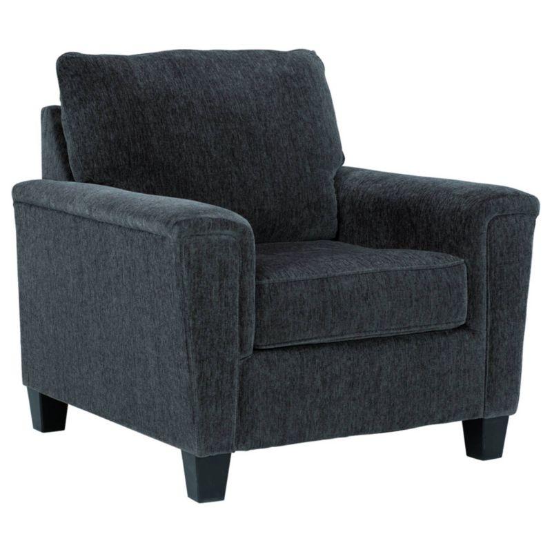 Contemporary Abinger 41" Gray Microfiber Accent Chair