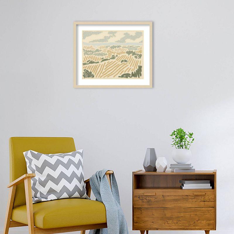 25" x 21" Paysage de Montpellier II by Jacob Green Wood Framed Wall Art Print - Amanti Art: Modern Lithograph, Horizontal Display