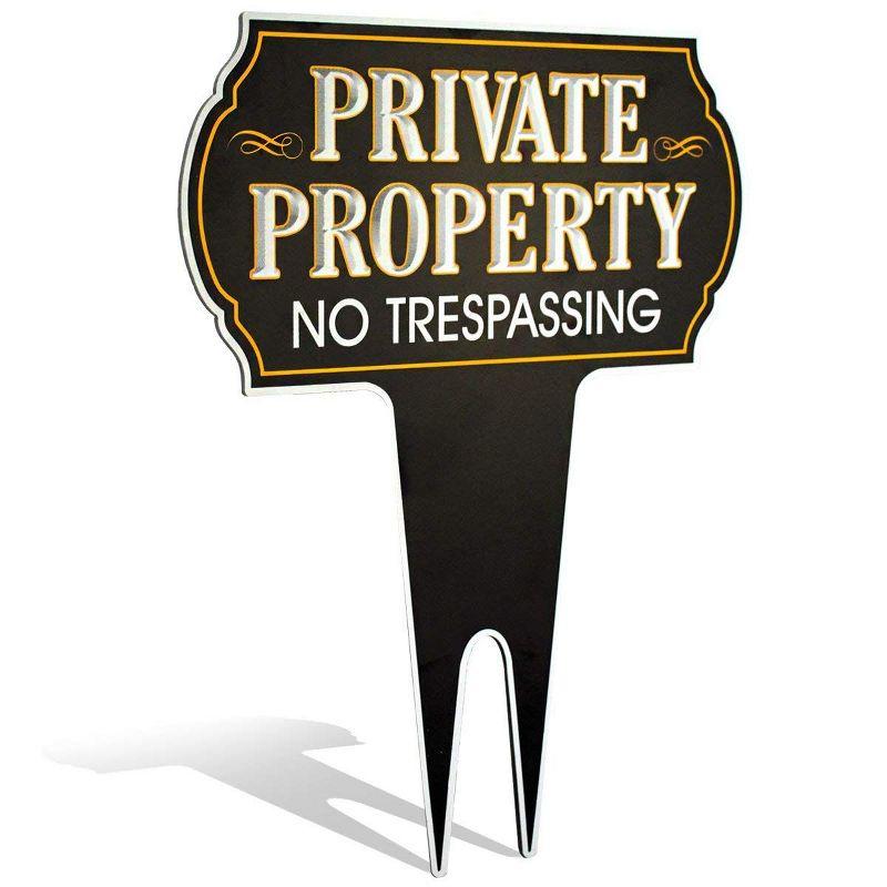 Heavy-Duty Black and White Aluminum Private Property Sign