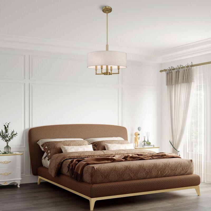 Livex Lighting Meridian 4 - Light Chandelier in  Antique Brass
