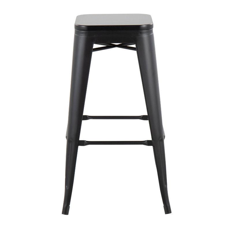 Contemporary Barstool In Steel And Wood By Lumisource - Set Of 2 (Set of 2)