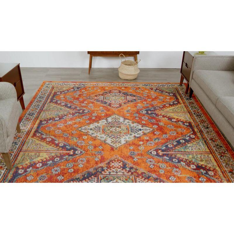 Allur Bohemian Navy Multicolor 8'x10' Synthetic Area Rug