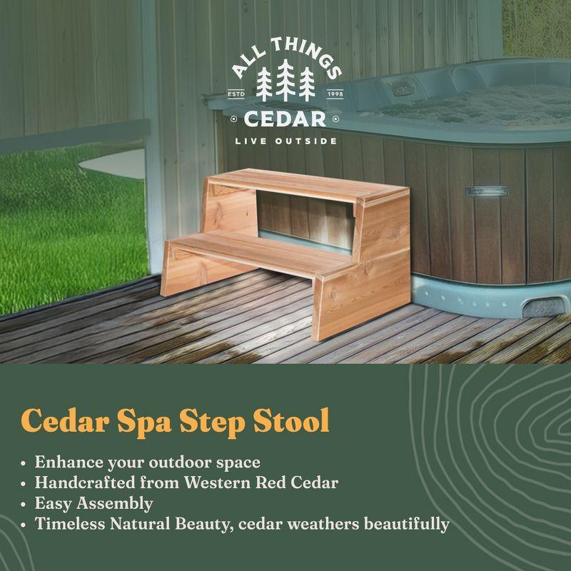 All Things Cedar All Things Cedar 21'' D , Antimicrobial Hot Tub Step in Natural Cedar