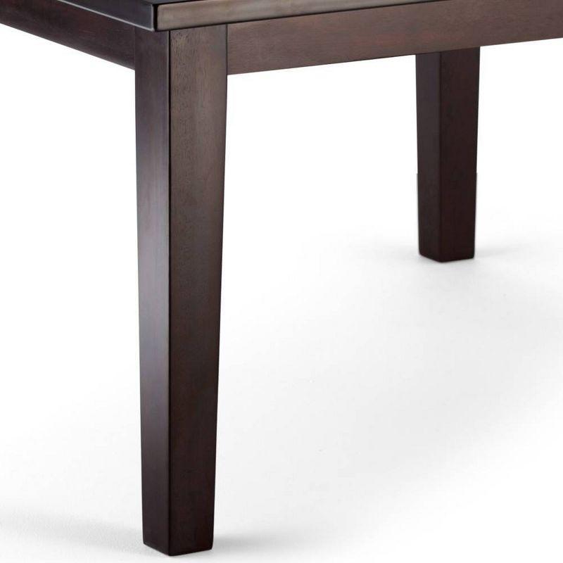 Simpli Home Acadian 7-Piece Dining Set with Solid Hardwood Table and 6 High-Back Upholstered Chairs & Reviews | Wayfair