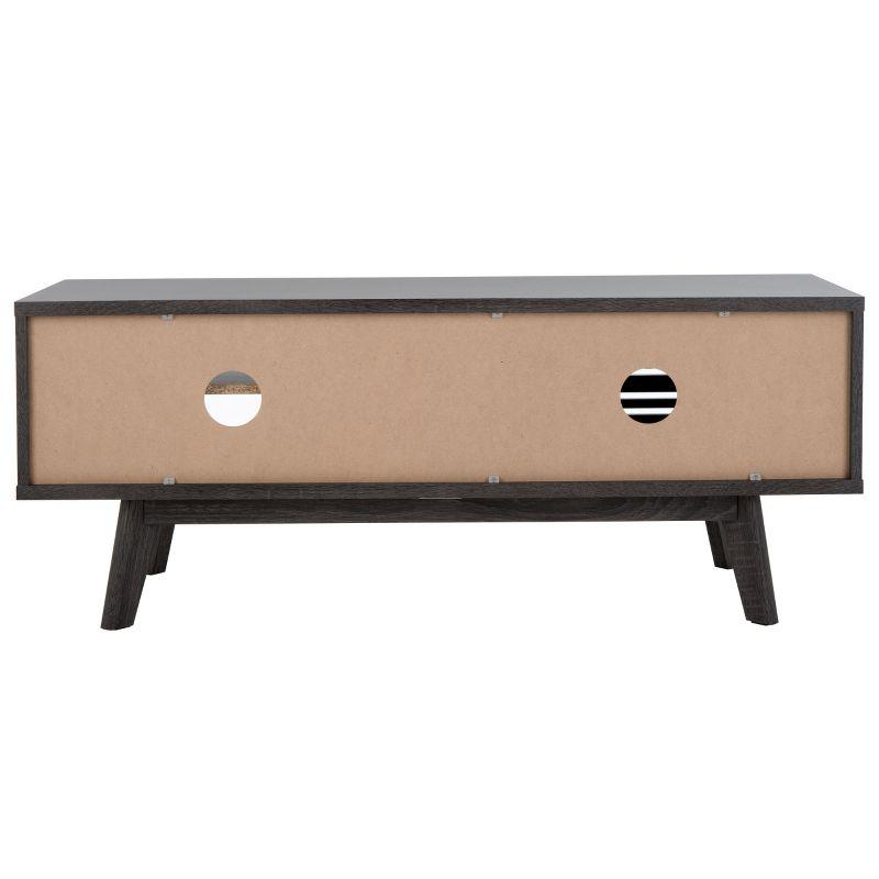 Aurelio 1 Door 2 Shelf Media Stand - MED9600 - Distressed Black - Safavieh