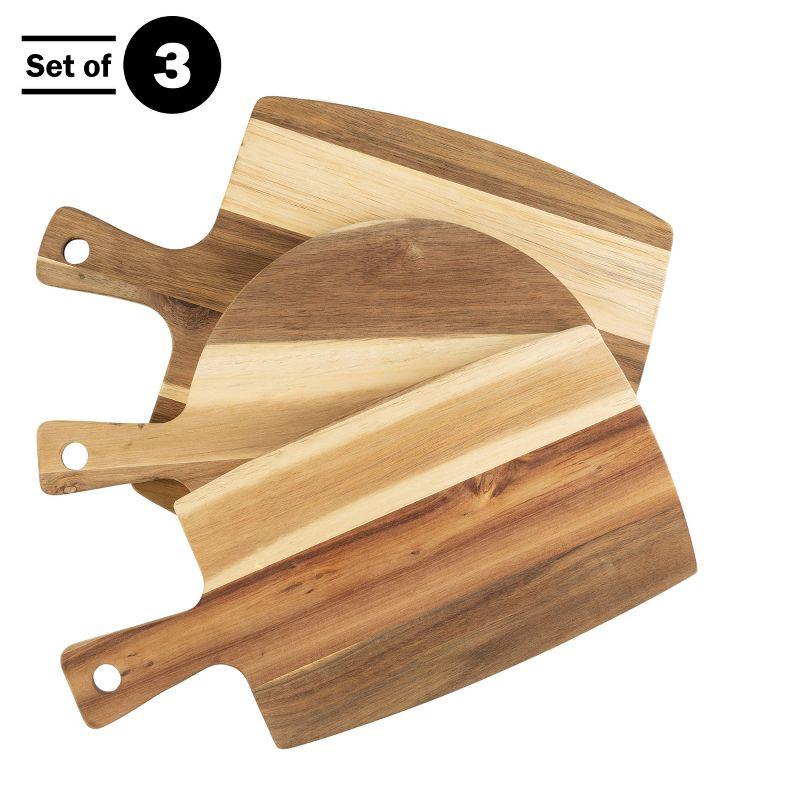 Classic Cuisine 3PC Acacia Wood Cutting Board Set