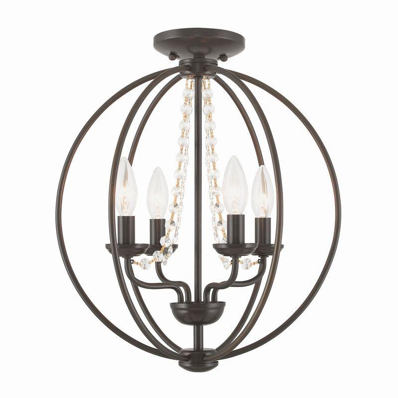 Livex Lighting Arabella 4 - Light Chandelier in  English Bronze
