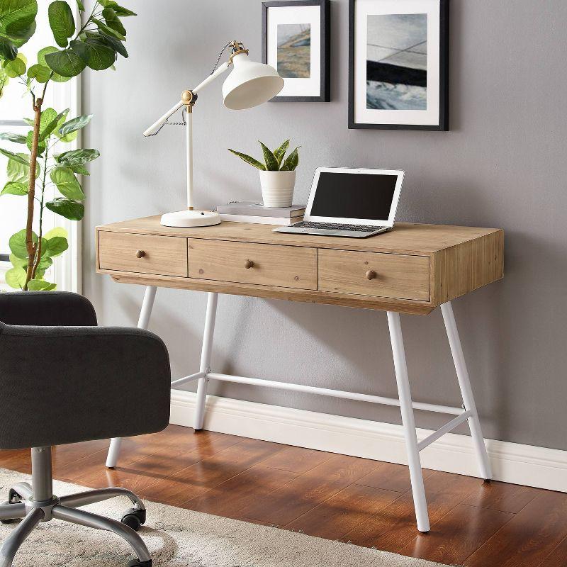 Cailan 3 Drawer Desk - Linon