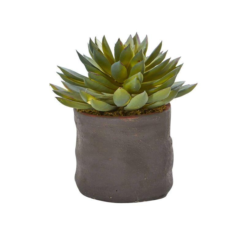 Nearly Natural 8-in Mixed Succulent Trio Artificial Plant (Set of 3)