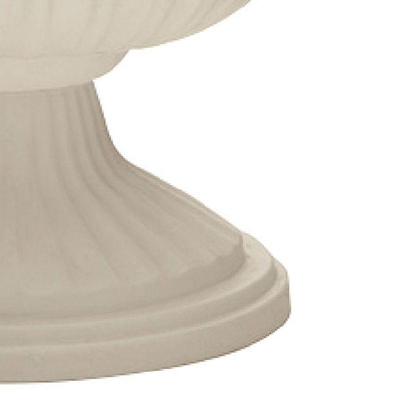 Elegant Grecian White 18" Resin Urn Planter for Outdoor Elegance