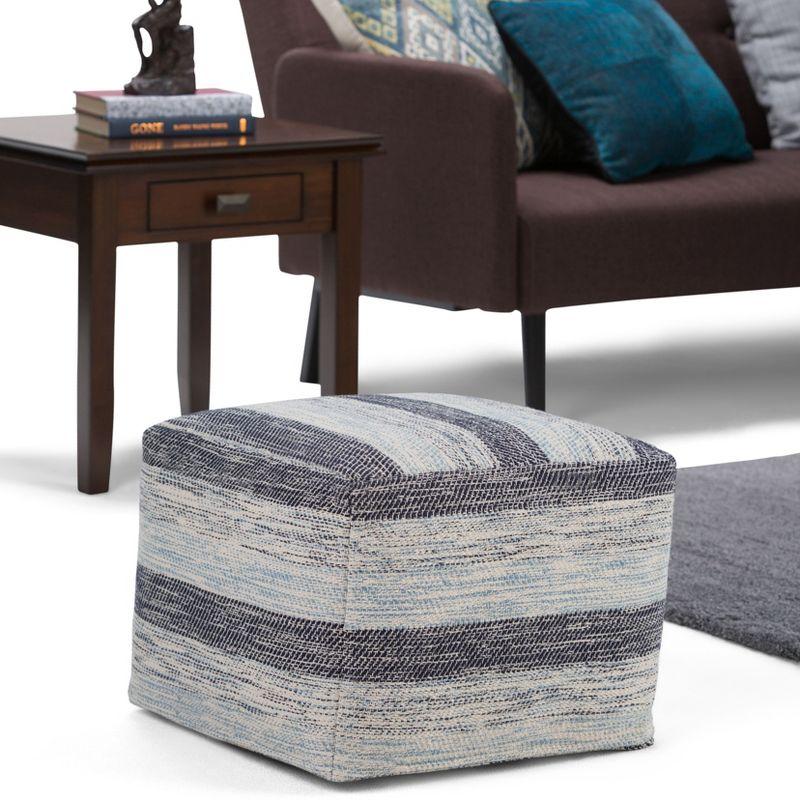 Simpli Home Clay Upholstered Pouf