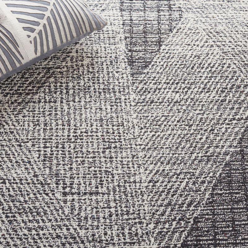 Abstract ABT360 Handmade Tufted Runner Rug - Ivory/Charcoal - 2'-3" X 8' - Safavieh