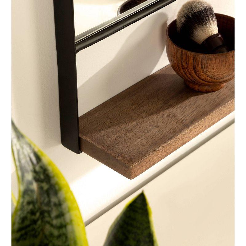 20" x 34" Chadwin Decorative Wall Mirror with Shelf Natural - Kate & Laurel All Things Decor: Arched, Farmhouse-Inspired