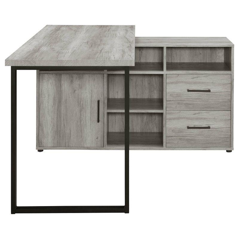 Hertford 2 Drawer L-Shape Desk - Coaster