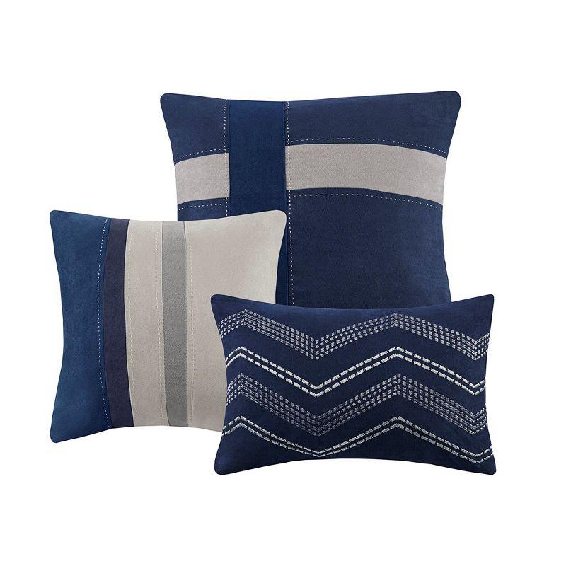 Gracie Mills Kimberly 7-Piece Contemporary Microsuede Comforter Set