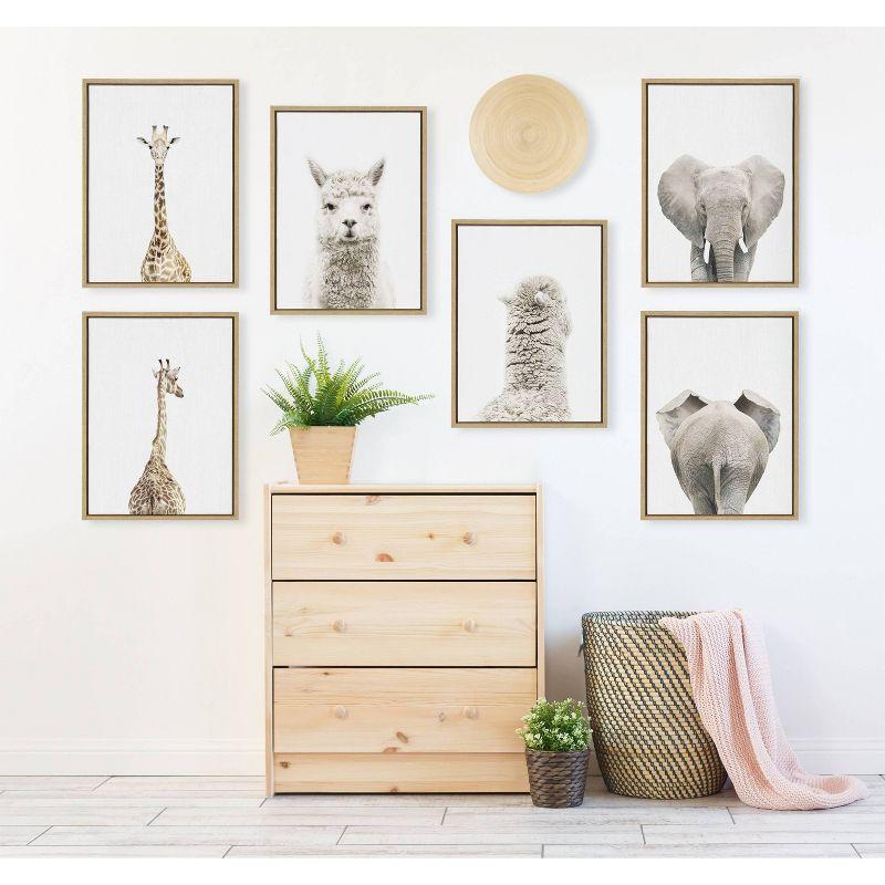 (Set of 2) 18" x 24" Sylvie Alpaca Back Framed Canvas Art by Amy Peterson - Kate & Laurel All Things Decor