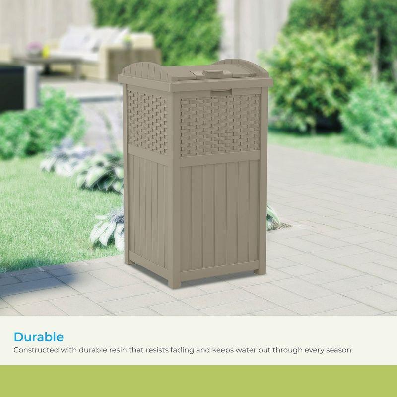 Suncast Suncast 33 Gallon Manual Lift Trash Hideaway Container