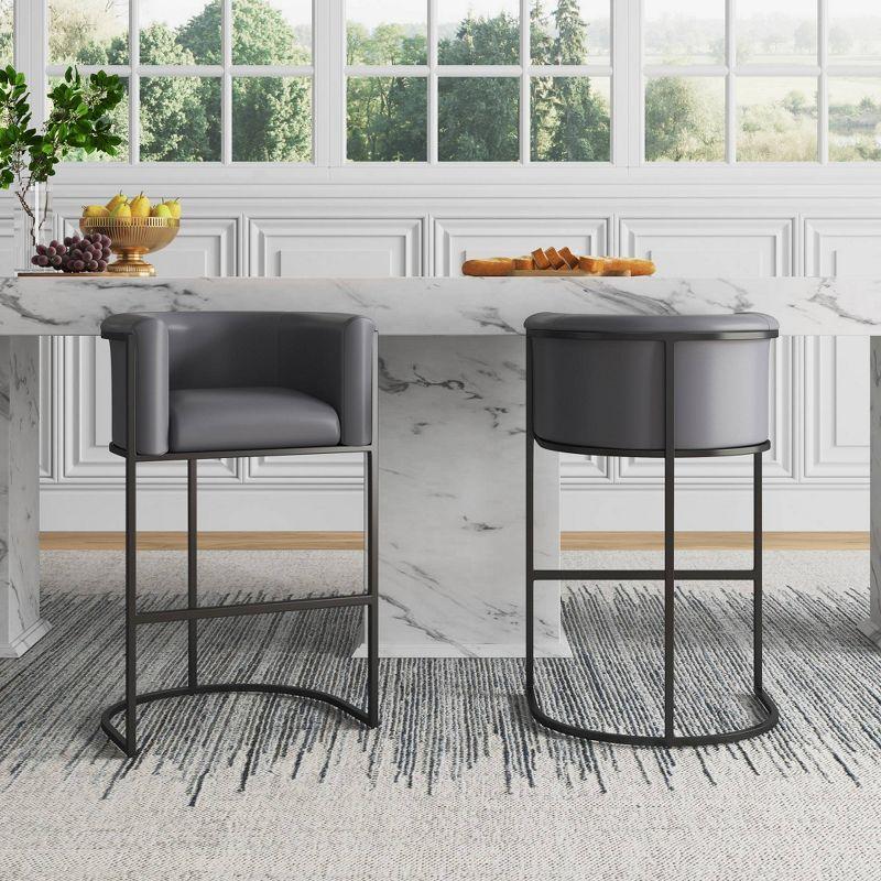 Cosmopolitan Metal Counter Height Barstool - Manhattan Comfort