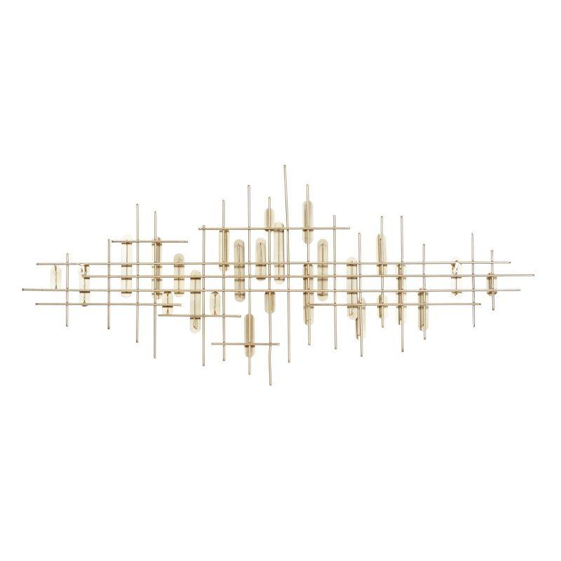 Metal Geometric Layered Geometric Home Wall Decor