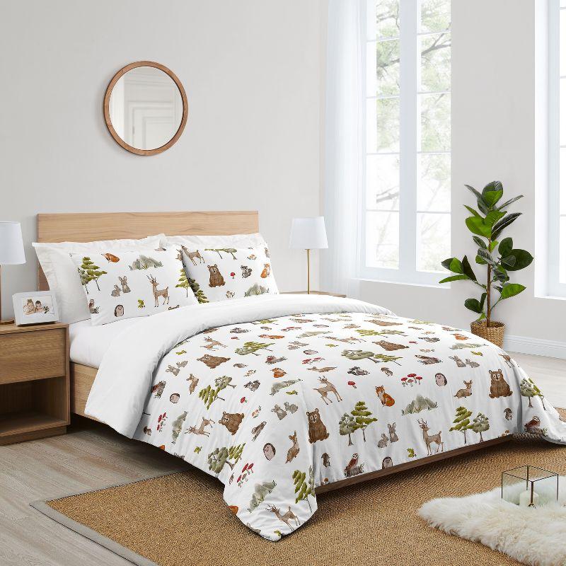 Watercolor Woodland Forest Animals Full / Queen Comforter Set by Sweet Jojo Designs