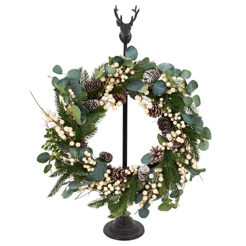 Saro Lifestyle Eucalyptus And Pinecone Spring Wreath