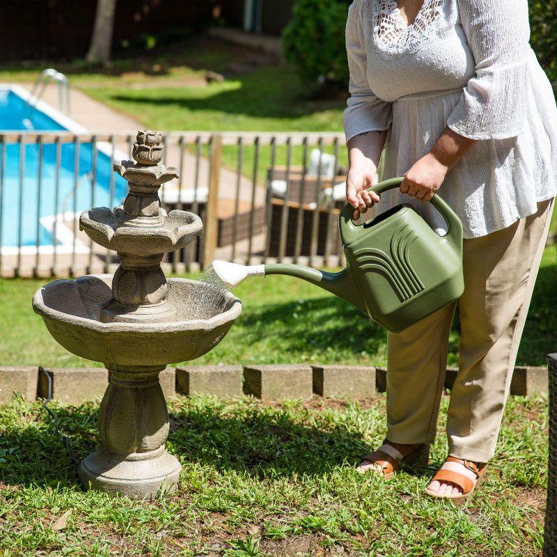 Sunnydaze 35"H Electric Fiberglass 3-Tier Birds' Delight Outdoor Bird Bath Water Fountain