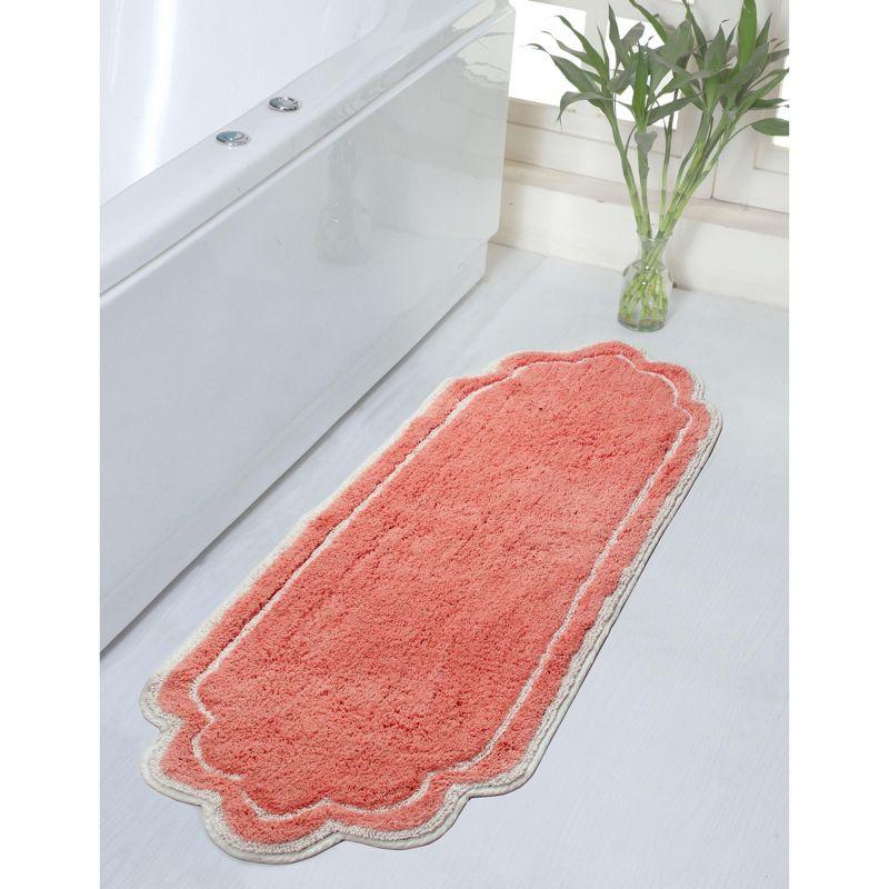 Allure Plush Cotton Bath Rug in Coral