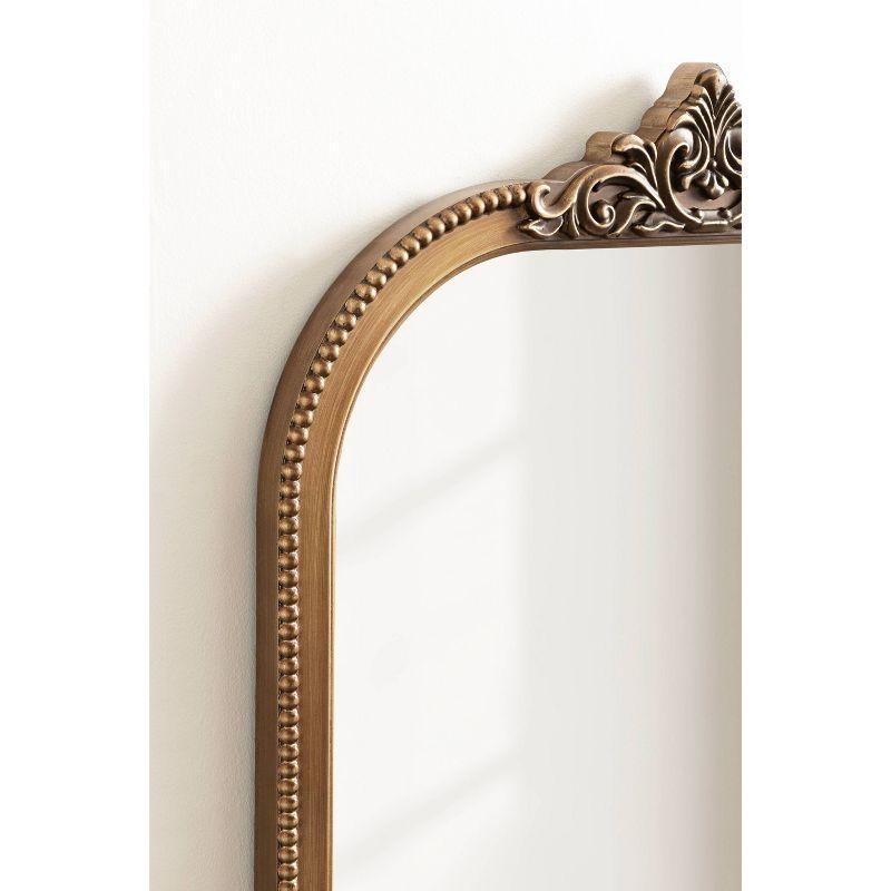 Kate & Laurel All Things Decor 24"x38" Hubanks Arched Wall Mirror Gold