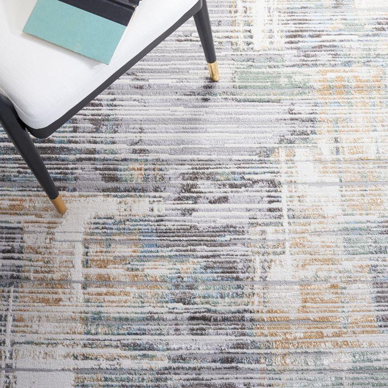 Bel Air BLA226 Power Loomed Area Rug - Dark Grey/Gold - 8'x10' - Safavieh.