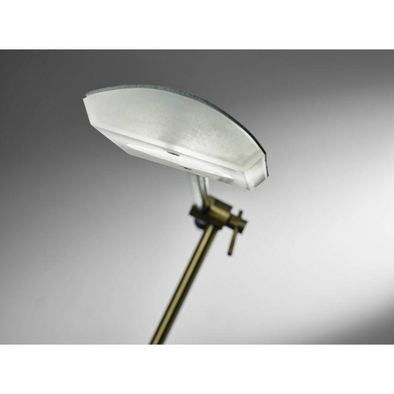 LED Vera Floor Lamp Antique Brass with Marble Base & Touch Dimmer Includes LED Bulb - Adesso