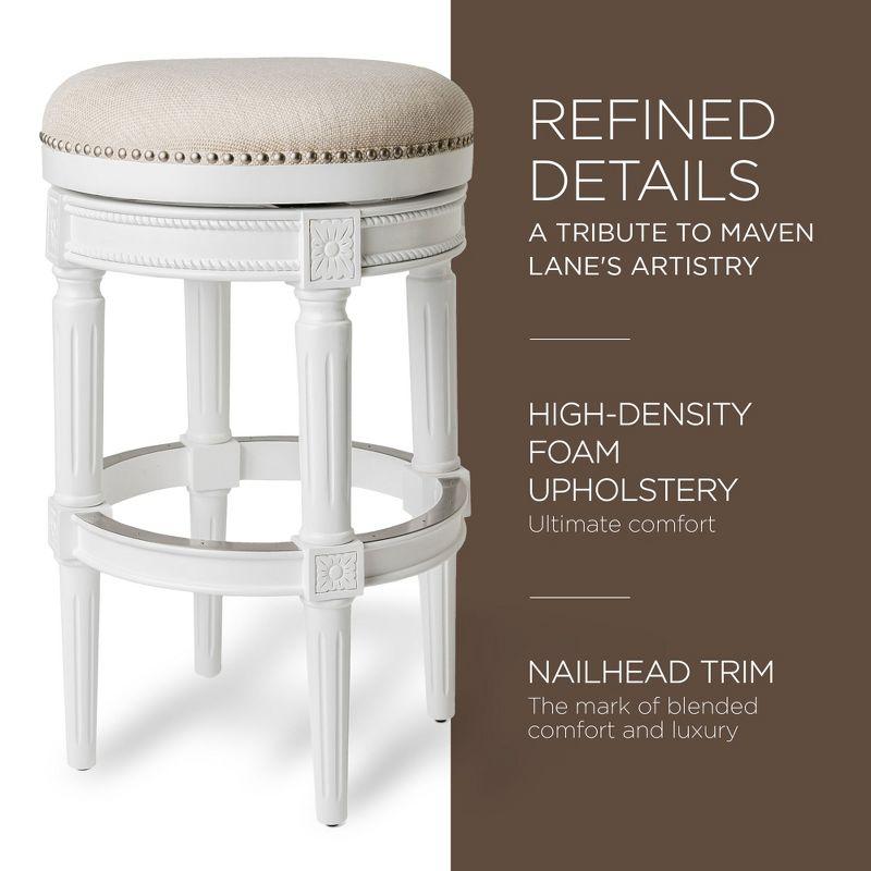 Maven Lane Pullman Backless Bar Stool with Fabric Upholstery