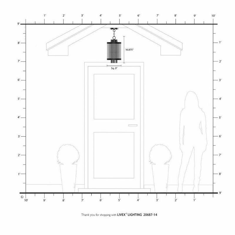 Livex Lighting Nottingham 1 - Light Pendant in  Textured Black