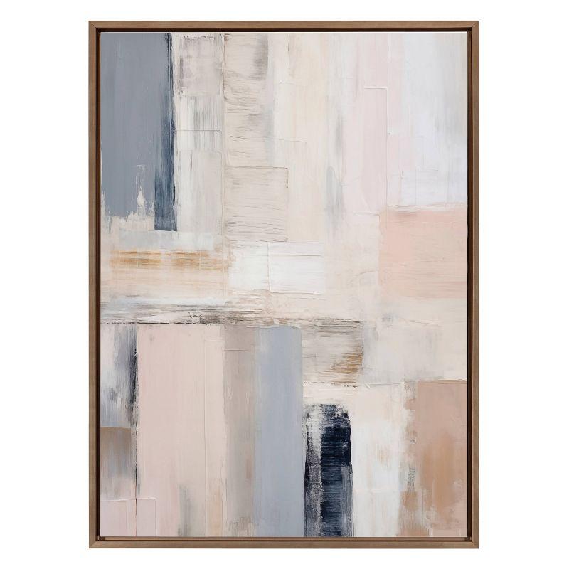 Kate & Laurel All Things Decor 31.5"x41.5" Sylvie Rustic Melody Framed Canvas by Amy Lighthall Gold