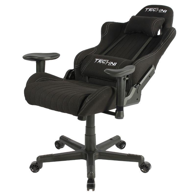 Techni Sport Techni Sport Adjustable Reclining Ergonomic Swiveling PC & Racing Game Chair in Black