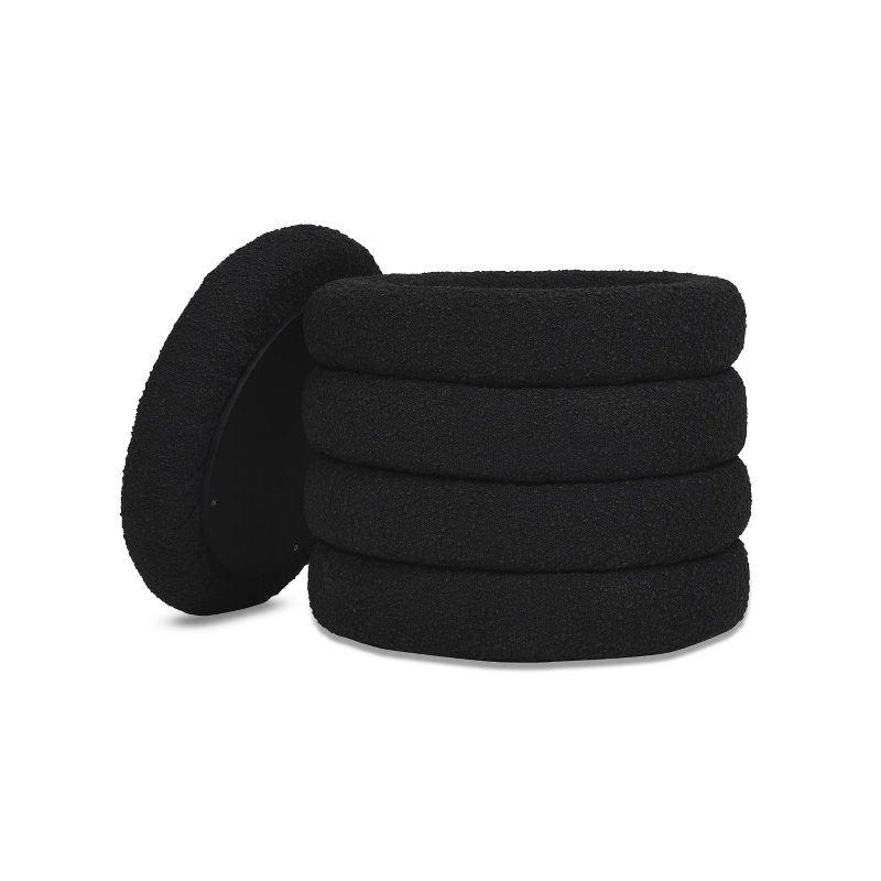 Jennifer Taylor Home Fuji 19" Oversized Round Storage Ottoman