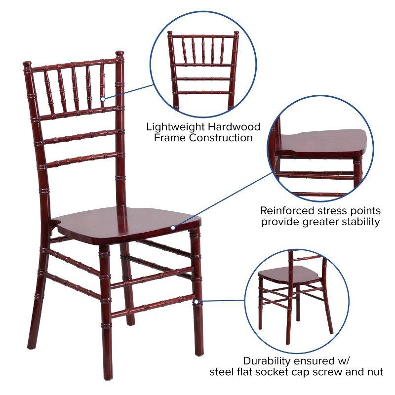 Elegant Mahogany Wood Chiavari Banquet Chair