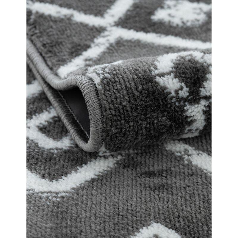 Unique Loom 6' 0 x 6' 0 Square Moroccan Trellis Gray Area Rug