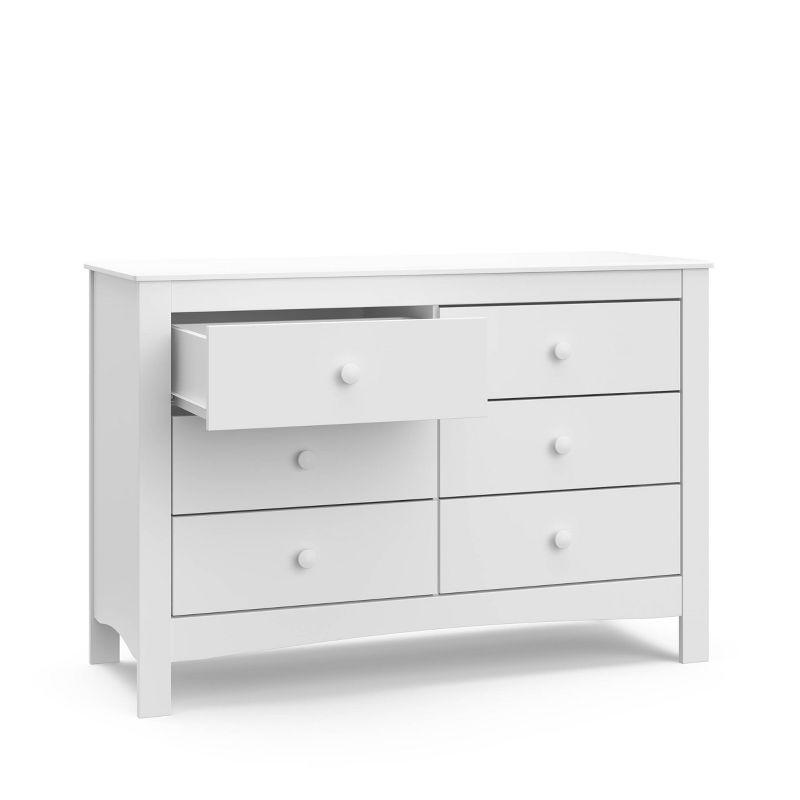 Noah White 6-Drawer GREENGUARD Certified Double Dresser