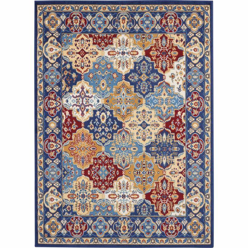 Multicolor Persian-Inspired Rectangular 6' x 9' Area Rug