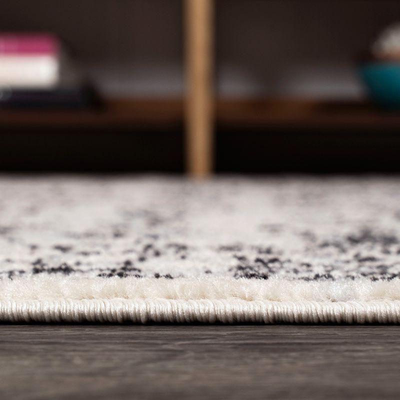 3'x5' Ferro Filigree Charcoal Black and White Area Rug, Gray/Black - JONATHAN Y