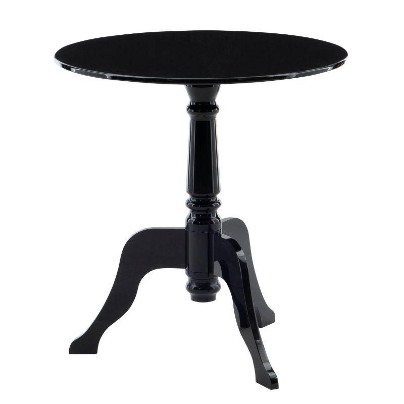 Acrylic Curvy Legs Glam End Table Black - Linon: Modern Chic, Clear Coated, Non-Toxic Finish