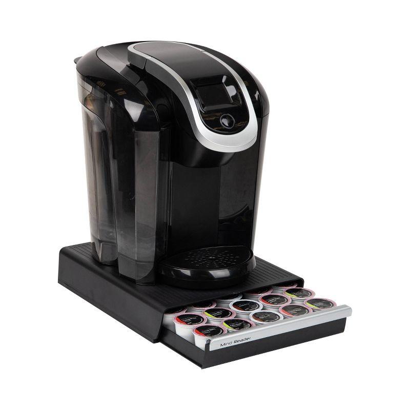 Mind Reader Single-Serve Coffee Pod Drawer 30 Pod Capacity: Coffee Pod Holder & Storage, Black, Metal & Plastic